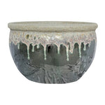 Load image into Gallery viewer, Bowl Volcanic 12.4" Falling Green