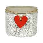 Load image into Gallery viewer, Classic Cement Red Heart Pot fits 4.5"