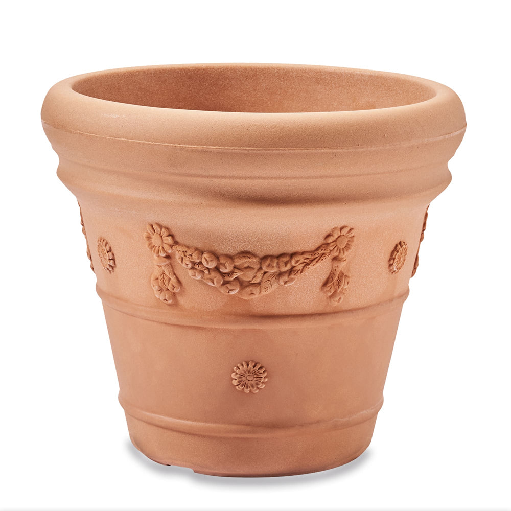 weathered plant pots Festonada 18" Weathered Terracotta – Greenwood Creek Nursery