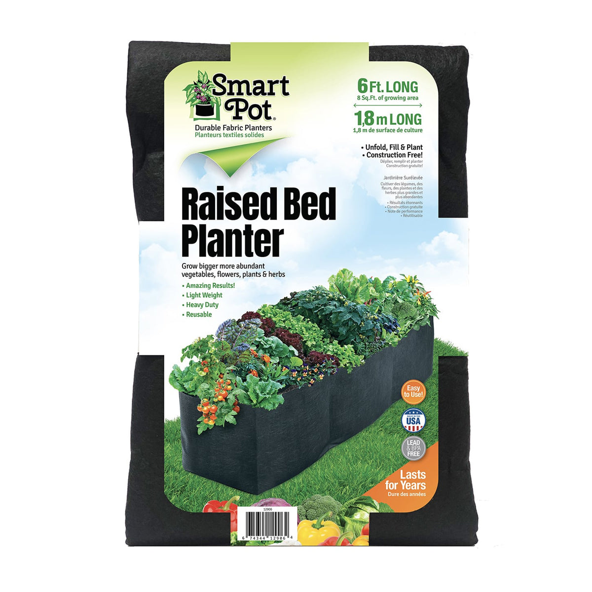 smart pot fabric planter Smart Pot Raised Bed Planter, 6' – Greenwood Creek Nursery