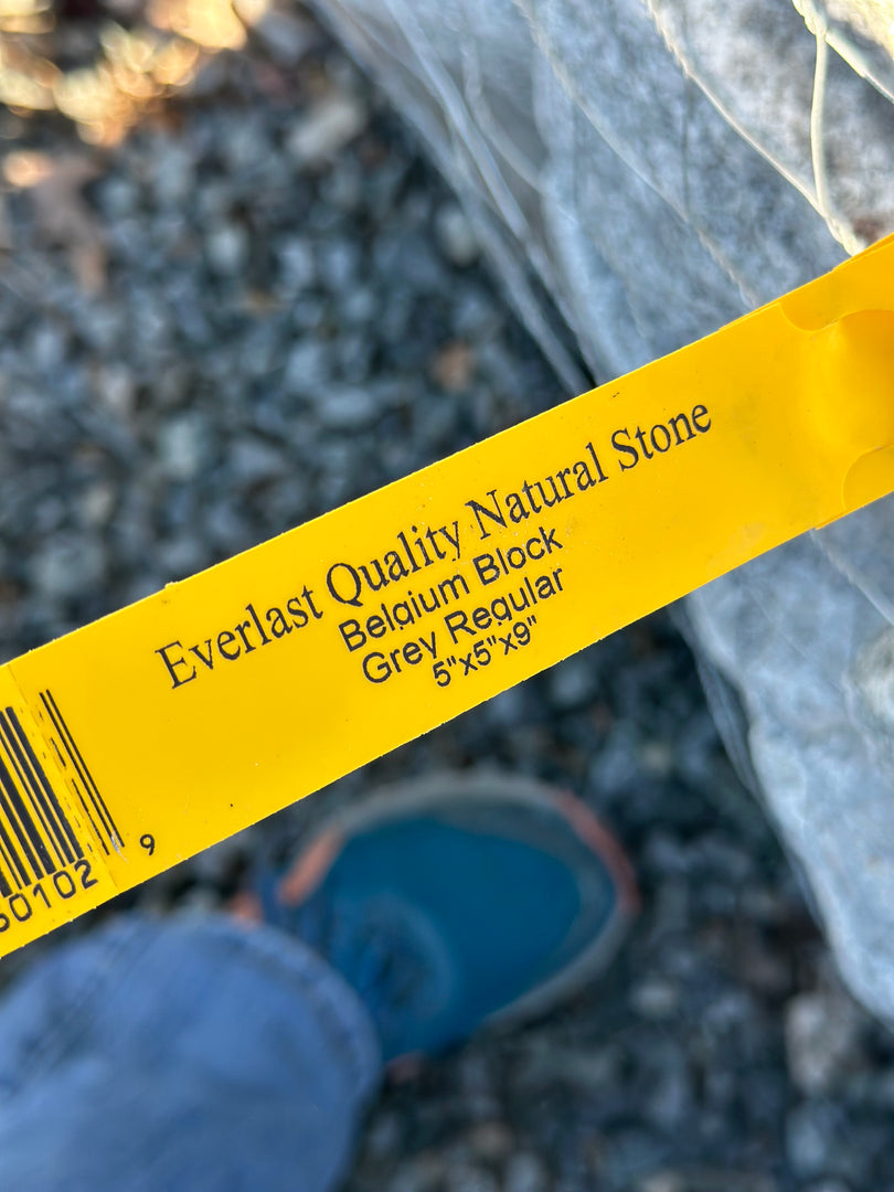 Belgium Block, Grey-4"x4"x8"