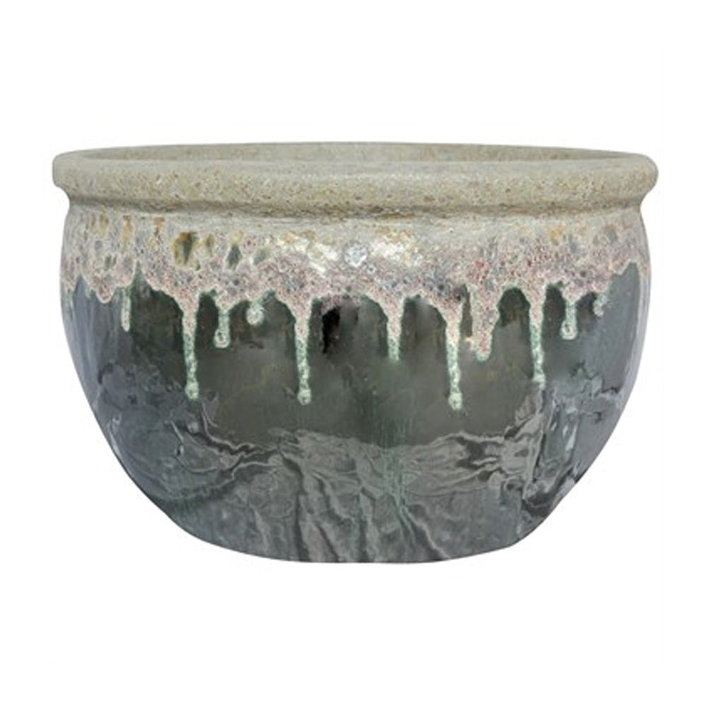 Bowl Volcanic 22" Falling Green