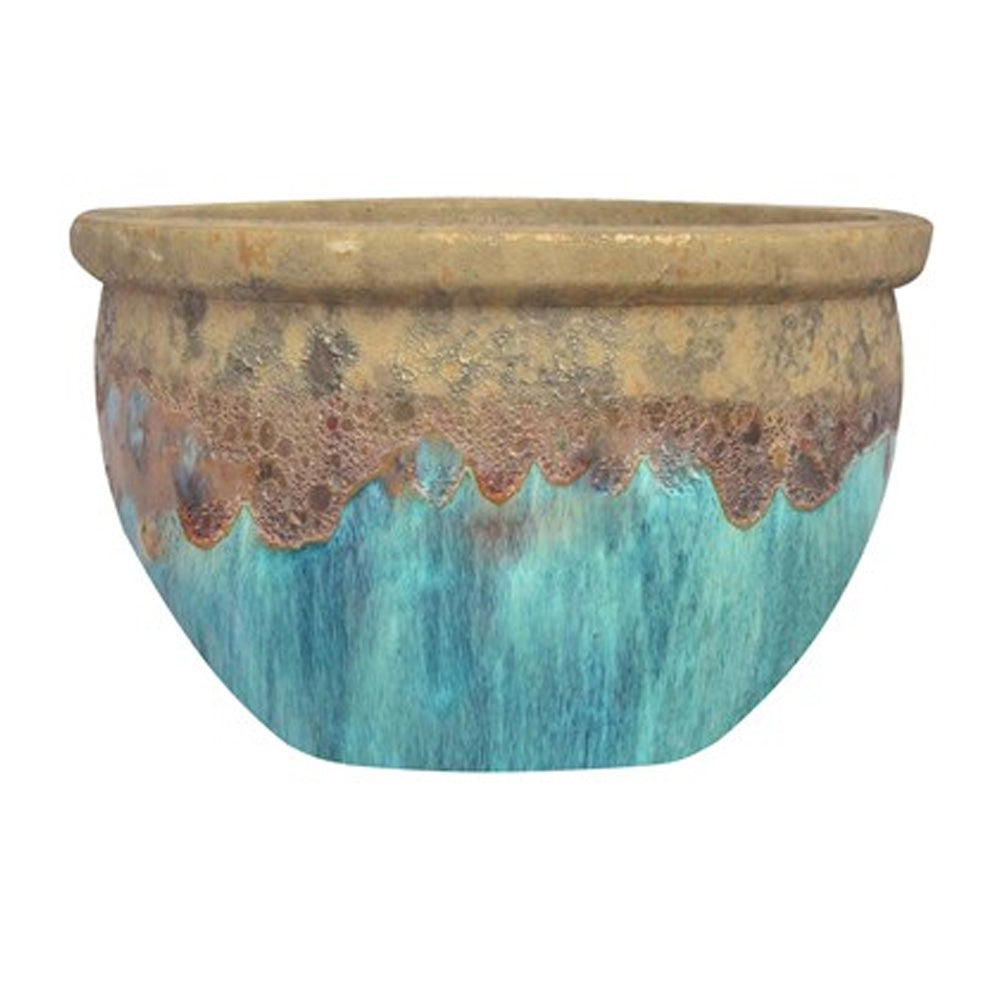 Bowl Volcanic 16.5" Milky Blue