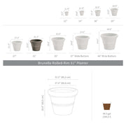 Brunello 31'' Weathered Terracotta