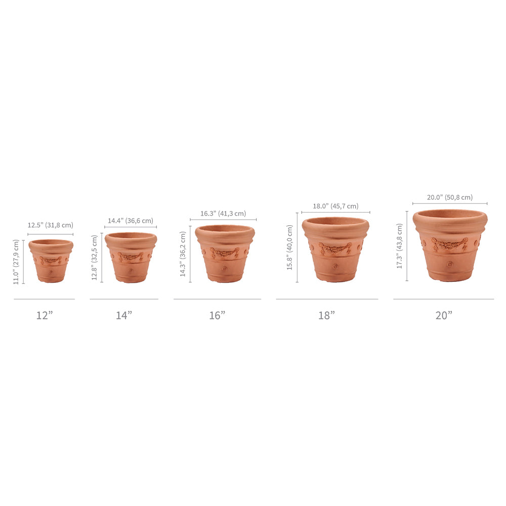 Festonada 20" Weathered Terracotta