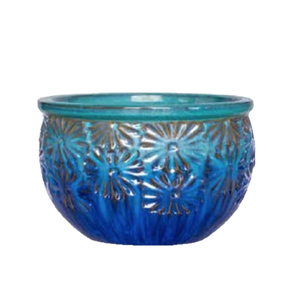 Daisy Bowl 12.4" Blue/Green/Light Blue