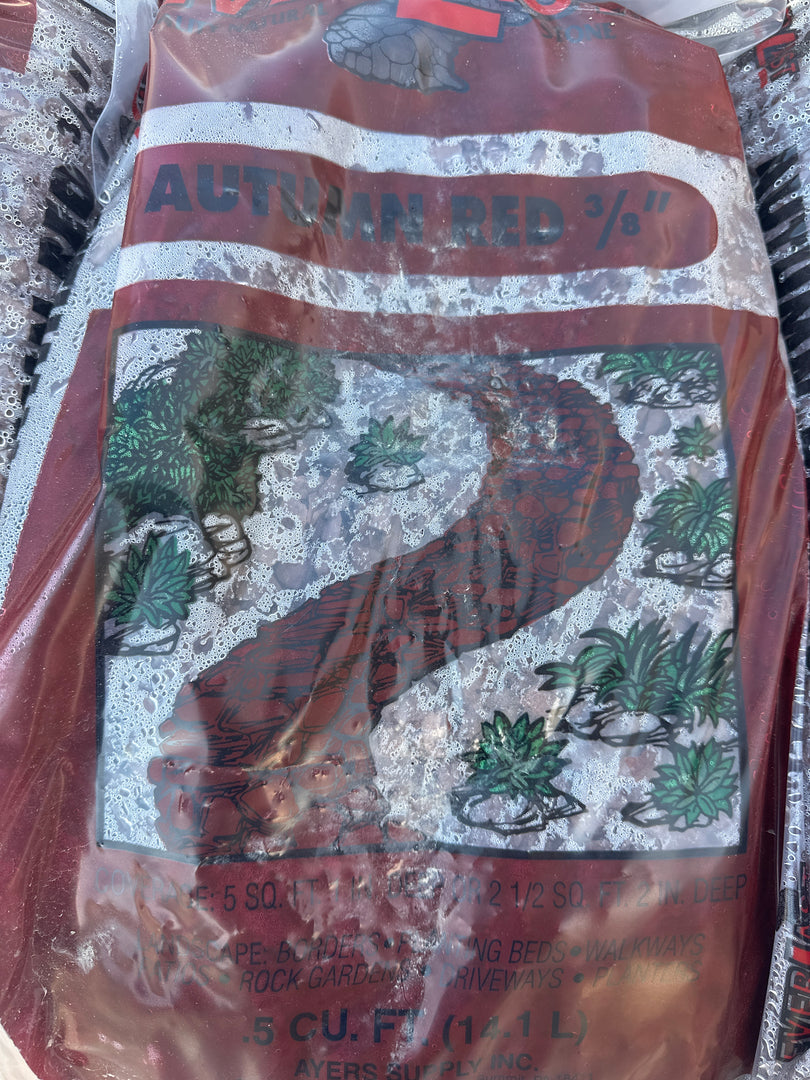 Bagged Stone, Autumn Red 3/8"